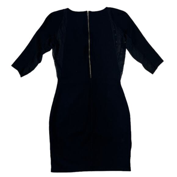 Mason Black Mini Dress, Mesh Detailing | Size XS - Picture 2 of 7